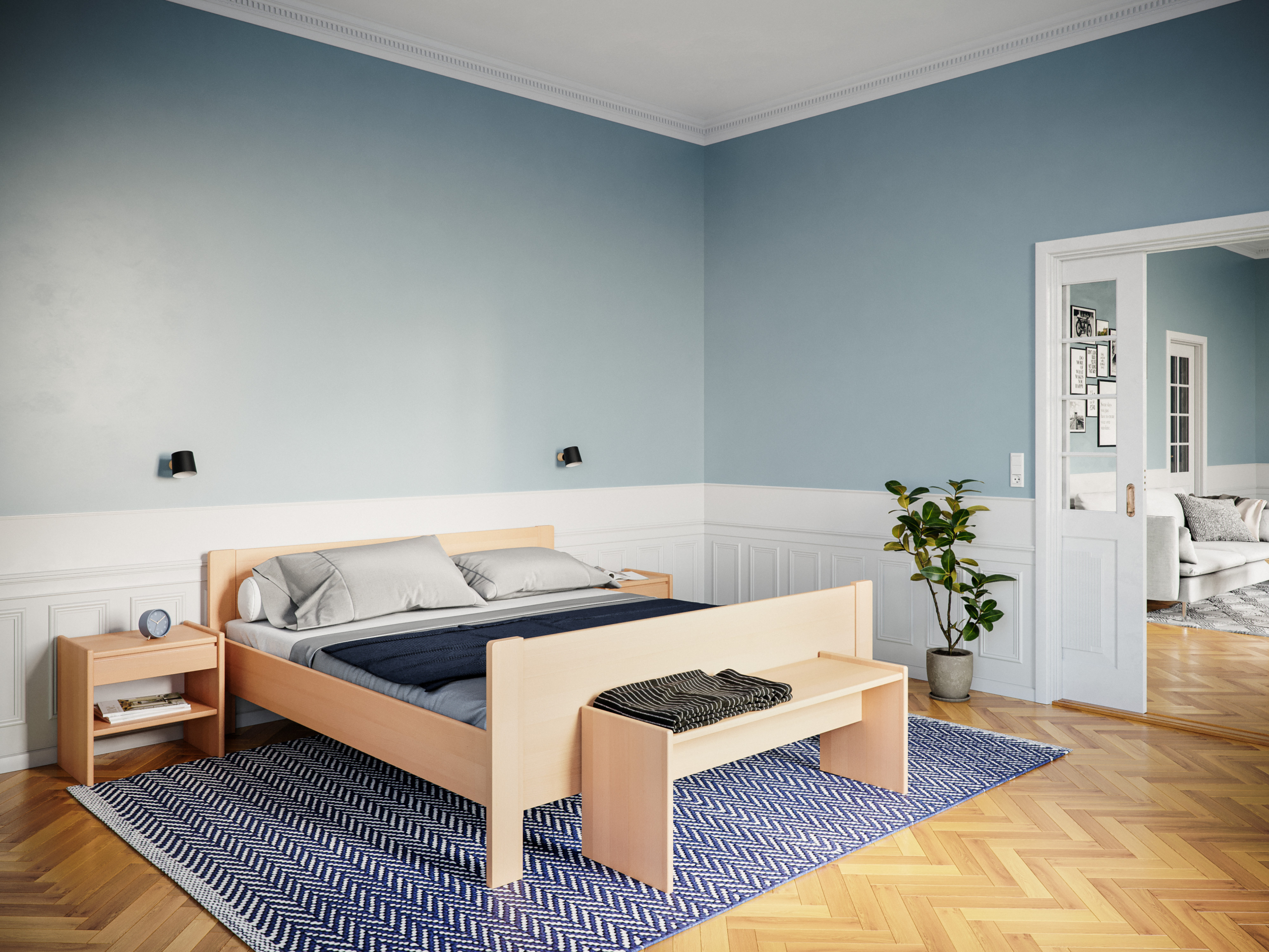 Sengeramme 422 - sort